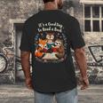 Its A Good Day To Read Book Cute Fox Sloth Owl Novel Reading Men's Back Print T-Shirt
