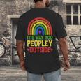 It's Way Too Peopley Outside Anti Social Introvert Men's Back Print T-Shirt It's Way Too Peopley Outside Anti Social Introvert Men's Back Print T-Shirt