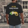 It's Too Peopley Outside Introvert And Cat Lover Men Women Kids Men's Back Print T-Shirt
