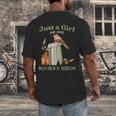 Just a Girl Who Loves Books And Birds Book Reading Bird Love Men's Back Print T-Shirt