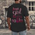 JUST A GIRL WHO LOVES BOOKS LIBRARIAN BOOK LOVERS BOOKWORM Men's Back Print T-Shirt