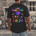 I Just Graduated Pre k Graduation 2024 Pre-Kindergarten Men's Back Print T-Shirt