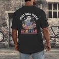 Just One More Chapter Skeleton Reading Book Bookworm Reader Men's Back Print T-Shirt