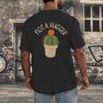 Kawaii Grumpy Cactus Not a Hugger Plant Introvert Men's Back Print T-Shirt Kawaii Grumpy Cactus Not a Hugger Plant Introvert Men's Back Print T-Shirt