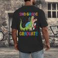 Kids 2nd Grade Graduate Dinosaur Trex 2nd Grade Graduation Men's Back Print T-Shirt