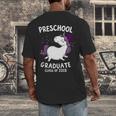 Kids Class Of 2018 Unicorn Preschool Graduation For Girls Men's Back Print T-Shirt