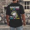 Kids Daycare Graduation Unicorn Last Day Of School Kids Men's Back Print T-Shirt