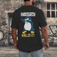 Kids Kindergarten Dabbing Penguin Nailed It Graduation Class 2021 Men's Back Print T-Shirt