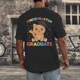 Kids Kindergarten Graduate Cat Graduation Men's Back Print T-Shirt