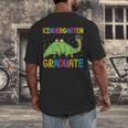 Kids Kindergarten Graduate Dinosaur Kindergarten Graduation Men's Back Print T-Shirt