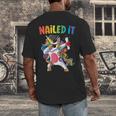 Kids Kindergarten Graduation Shirt Unicorn Graduate Nailed It Men's Back Print T-Shirt
