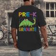 Kids Pre-K Graduate Brontosaurus Dino Pre Kindergarten Graduation Men's Back Print T-Shirt