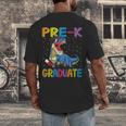 Kids Pre-K Graduate Dinosaur T-Rex Pre Kindergarten Graduation Men's Back Print T-Shirt