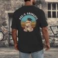 Kids Pre-K Graduate Sloth Cap And Gown Cute Preschool Graduation Men's Back Print T-Shirt