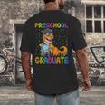 Kids Preschool Graduate Dinosaur Trex Preschool Graduation Men's Back Print T-Shirt