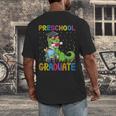 Kids Preschool Graduate T-Rex Dinosaur Preschool Graduation Men's Back Print T-Shirt