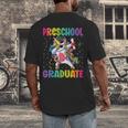Kids Preschool Graduation Dab Unicorn Preschool Graduate Men's Back Print T-Shirt