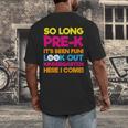 Last Day Pre-K Kindergarten Here I Come Graduation T-Shirt Men's Back Print T-Shirt