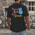 Last Day Of School Peace Out Grade 4 Graduation Kids Men's Back Print T-Shirt