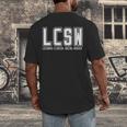 LCSW Licensed Clinical Social Worker Graduation Men's Back Print T-Shirt
