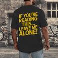 Leave Me Alone – Sarcastic Saying For Introverts Men's Back Print T-Shirt Leave Me Alone – Sarcastic Saying For Introverts Men's Back Print T-Shirt