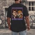 Let's Overthink Everything Shirt Antisocial Introvert Men's Back Print T-Shirt