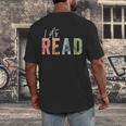 Let's Read Book Nerd Reading Book Lover Librarian Teacher Men's Back Print T-Shirt