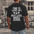 Level Up Middle School 5th Grade Graduation Party Men's Back Print T-Shirt