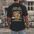 Level Up School Legend Video Game Pixel Art Graduation Men's Back Print T-Shirt