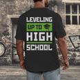 Leveling Up To High School Tee Shirt Gaming Graduation Men's Back Print T-Shirt