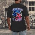 Life Meant To Fished Introvert Sayings Antisocial Quotes Men's Back Print T-Shirt