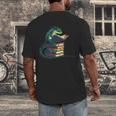 Lizard Reading Book Librarian Bookworm Reader Read Men's Back Print T-Shirt