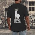 LLama Graduation I Got My Dipllama Cute Llama Men's Back Print T-Shirt