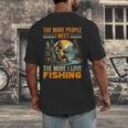I Love Fishing Bigfoot Fisherman Introvert Sarcastic Men's Back Print T-Shirt