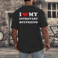 I Love My Introvert Boyfriend I Heart My Introvert BF Men's Back Print T-Shirt I Love My Introvert Boyfriend I Heart My Introvert BF Men's Back Print T-Shirt