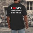 I Love My Introvert Brother I Heart My Introvert Brother Men's Back Print T-Shirt I Love My Introvert Brother I Heart My Introvert Brother Men's Back Print T-Shirt