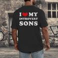 I Love My Introvert Sons I Heart My Introvert Sons Men's Back Print T-Shirt I Love My Introvert Sons I Heart My Introvert Sons Men's Back Print T-Shirt