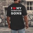 I Love My Introvert Sons I Heart My Introvert Sons Men's Back Print T-Shirt I Love My Introvert Sons I Heart My Introvert Sons Men's Back Print T-Shirt