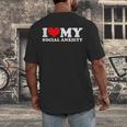 I Love My Social Anxiety Heart Humor Introvert Statement Men's Back Print T-Shirt