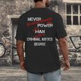 Man Criminal Justice Degree Graduation Or Career Men's Back Print T-Shirt