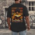 Man Reading Book Black History Month Book Lover Afro Men's Back Print T-Shirt