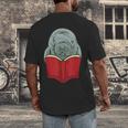 Manatee Reading Books Sea Animal Manatee Men's Back Print T-Shirt