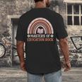MASTER OF EDUCATION ROCK Master Graduation Men's Back Print T-Shirt