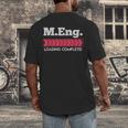 Master Of Engineering Engineer Master Graduation Men's Back Print T-Shirt