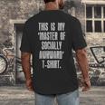 This Is My Master Of Socially Awkward Anti Social Introvert Men's Back Print T-Shirt This Is My Master Of Socially Awkward Anti Social Introvert Men's Back Print T-Shirt