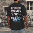 Masters Degree Graduation Art For Women Girls Masters Degree Men's Back Print T-Shirt