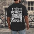 Master's Level Complete College Graduation Men's Back Print T-Shirt