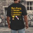 Master's Thesis Passed Goal Digger Master's Graduation Men's Back Print T-Shirt