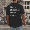 Merry Christmas Sarcastic Phrase For Introvert People Men's Back Print T-Shirt Merry Christmas Sarcastic Phrase For Introvert People Men's Back Print T-Shirt