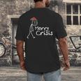 Merry Crisis Christmas Introvert Men's Back Print T-Shirt Merry Crisis Christmas Introvert Men's Back Print T-Shirt